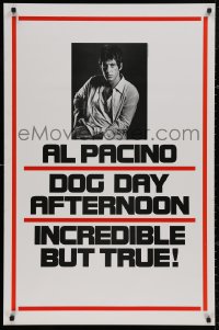 4a0824 DOG DAY AFTERNOON teaser 1sh 1975 Al Pacino, Sidney Lumet bank robbery crime classic!
