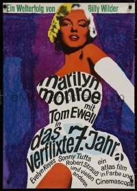 4a0079 SEVEN YEAR ITCH German R1966 Wilder, art of Marilyn Monroe by Dorothea Fischer-Nosbisch!