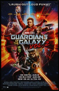 4a0368 GUARDIANS OF THE GALAXY VOL. 2 26x40 video poster 2017 Chris Pratt, Saldana, cast image!