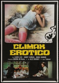4a0047 BLUE EROTIC CLIMAX export Italian 1sh 1980 different art & images of sexy Laura Levi & Mark Shannon!