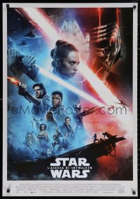 4a0050 RISE OF SKYWALKER Italian 1sh 2019 Star Wars, Ridley, Hamill, Fisher, great cast montage!