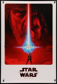 4a0944 LAST JEDI teaser DS 1sh 2017 Star Wars, incredible sci-fi image of Hamill, Driver & Ridley!