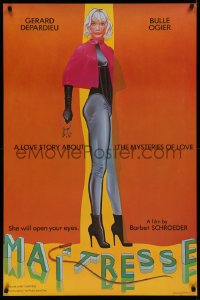 4a0973 MAITRESSE 1sh 1976 Barbet Schroeder, Depardieu, cool Jones art of sexy Bulle Ogier, rated!