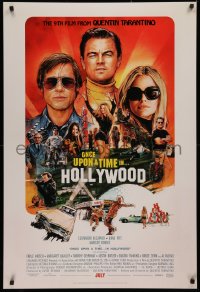 4a1004 ONCE UPON A TIME IN HOLLYWOOD advance DS 1sh 2019 Tarantino, montage art by Steve Chorney!