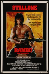 4a1032 RAMBO FIRST BLOOD PART II 1sh 1985 no law, no war can stop Sylvester Stallone!
