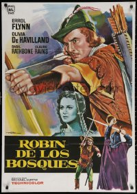 4a0201 ADVENTURES OF ROBIN HOOD Spanish R1978 Mac art of Errol Flynn as Robin Hood!