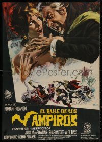 4a0225 FEARLESS VAMPIRE KILLERS Spanish 1968 Roman Polanski, great wacky horror art by Esc!