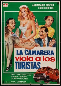 4a0237 LA CAMERIERA SEDUCE I VILLEGGIANTI Spanish 1980 sexy Anna Maria Rizzoli with cast!