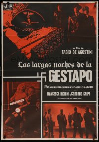 4a0251 RED NIGHTS OF THE GESTAPO Spanish 1978 Le Lunghe Notti Della, wild image of woman & Nazis!