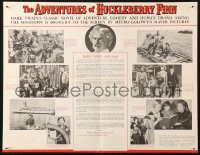 4a0607 ADVENTURES OF HUCKLEBERRY FINN 17x22 special poster 1962 Mark Twain, Curtiz, different!
