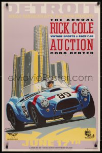 4a0612 ANNUAL RICK COLE VINTAGE SPORTS & RACE CAR AUCTION 23x35 special poster 1989 Dennis Simon!