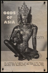 4a0530 GODS OF ASIA 12x18 museum/art exhibition 1962 New York City exhibition, sculpture image!