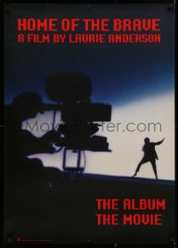 4a0360 HOME OF THE BRAVE 26x37 music poster 1986 Laurie Anderson in concert, cool silhouette image!