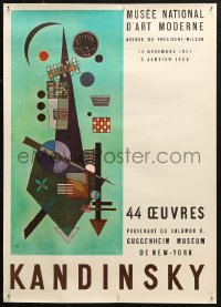 4a0533 KANDINSKY 20x28 French museum/art exhibition 1957 colorful artwork by Wassily!