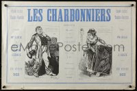 4a0353 LES CHARBONNIERS 15x22 French stage poster 1890 great art of the two lead actors!