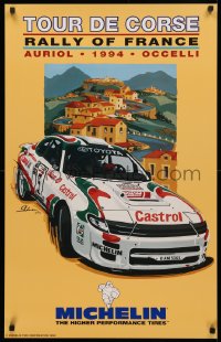 4a0562 MICHELIN 22x35 advertising poster 1994 Tour de Corse France, w/Auriol & Occelli by Simon!