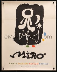 4a0540 MIRO 16x20 German museum/art exhibition 1954 great abstract nighttime art by Joan Miro!