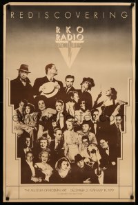 4a0546 REDISCOVERING RKO RADIO PICTURES 2-sided 23x35 museum/art exhibition 1978 image of RKO stars!