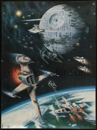 4a0663 RETURN OF THE JEDI fan club 20x27 special poster 1983 George Lucas classic, space battle!