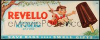 4a0564 REVELLO 7x18 advertising poster 1950 little girl on a swing reaching for an ice cream!