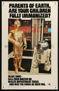 4a0678 STAR WARS HEALTH DEPARTMENT POSTER 14x22 special poster 1977 C3P0 & R2D2, make sure!
