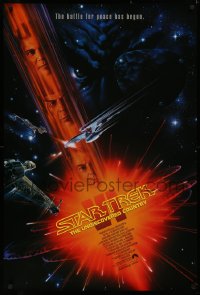 4a1094 STAR TREK VI 1sh 1991 William Shatner, Nimoy, Kelly, Plummer and Enterprise by John Alvin!
