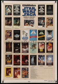 4a1098 STAR WARS CHECKLIST 2-sided Kilian 1sh 1985 many great images of all the U.S. posters, info!