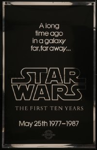 4a1100 STAR WARS THE FIRST TEN YEARS style A foil Kilian 1sh 1987 wonderful design by Stedry!