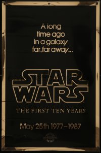 4a1099 STAR WARS THE FIRST TEN YEARS gold foil Kilian teaser 1sh 1987 wonderful design by Stedry!