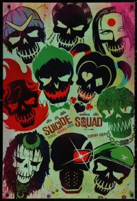 4a1111 SUICIDE SQUAD int'l teaser DS 1sh 2016 Smith, Leto as the Joker, Robbie, Kinnaman, cool art!