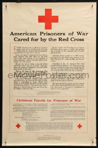 4a0469 AMERICAN PRISONERS OF WAR 14x21 WWI war poster 1910s Red Cross, Home Front, care of POWs!