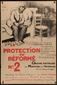4a0490 LA PROTECTION DU REFORME NO. 2 32x47 French WWI war poster 1916 Andre Devambez art, ultra rare!