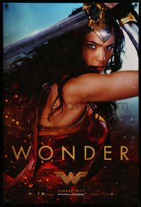 4a1173 WONDER WOMAN teaser DS 1sh 2017 sexiest Gal Gadot in title role/Diana Prince, Wonder!