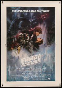 4b0098 EMPIRE STRIKES BACK linen int'l 1sh 1980 classic Gone With The Wind style art by Roger Kastel!