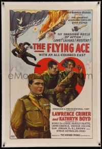 4b0106 FLYING ACE linen 1sh 1926 all-black aviation, the greatest airplane thriller ever produced!