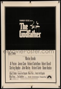 4b0117 GODFATHER linen 1sh 1972 Francis Ford Coppola crime classic, great art by S. Neil Fujita!