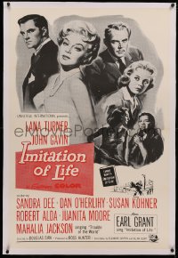 4b0148 IMITATION OF LIFE linen military 1sh 1959 Lana Turner, Fannie Hurst, Reynold Brown art!