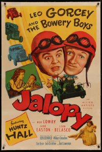4b0151 JALOPY linen 1sh 1953 wacky car racers Leo Gorcey, Huntz Hall, & The Bowery Boys!