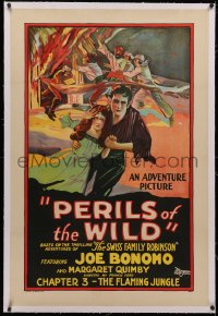 4b0210 PERILS OF THE WILD linen chapter 3 1sh 1925 1st Swiss Family Robinson, Joe Bonomo, ultra rare!