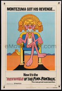 4b0231 REVENGE OF THE PINK PANTHER linen style B advance 1sh 1978 Blake Edwards, Aztec cartoon art!