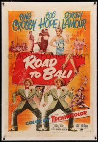 4b0234 ROAD TO BALI linen 1sh 1952 Bing Crosby, Bob Hope & sexy Dorothy Lamour in Indonesia!