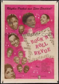 4b0235 ROCK 'N' ROLL REVUE linen 1sh 1955 Duke Ellington, Nat King Cole, Dinah Washington & more!