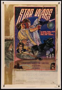 4b0254 STAR WARS linen style D NSS style 1sh 1978 George Lucas, circus poster art by Struzan & White!