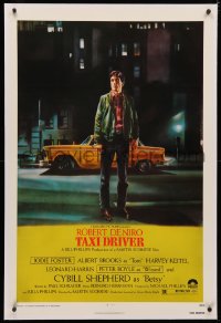 4b0268 TAXI DRIVER linen 1sh 1976 Guy Peellaert art of Robert De Niro, Martin Scorsese classic!