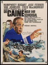 4c0099 CAINE MUTINY linen German R1966 different art of Humphrey Bogart, Ferrer, Johnson & MacMurray!