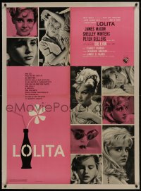 4c0097 LOLITA linen Italian 27x38 pbusta 1962 Stanley Kubrick, different montage of Sue Lyon, rare!