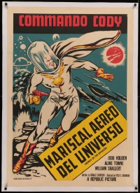 4c0135 COMMANDO CODY linen export chapter 1 Mexican poster 1953 Sky Marshal of the Universe, cool art