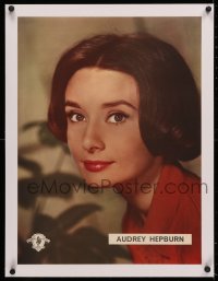4c0086 AUDREY HEPBURN linen English personality poster 1950s wonderful portrait of the beautiful star!