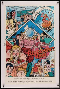 4c0296 FAST TIMES AT RIDGEMONT HIGH linen 21x33 special poster 1982 Dyer comic art for book tie-in!