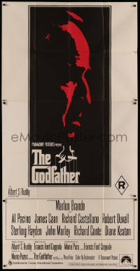 4d0055 GODFATHER Aust 3sh 1972 best Marlon Brando profile, Francis Ford Coppola crime classic!